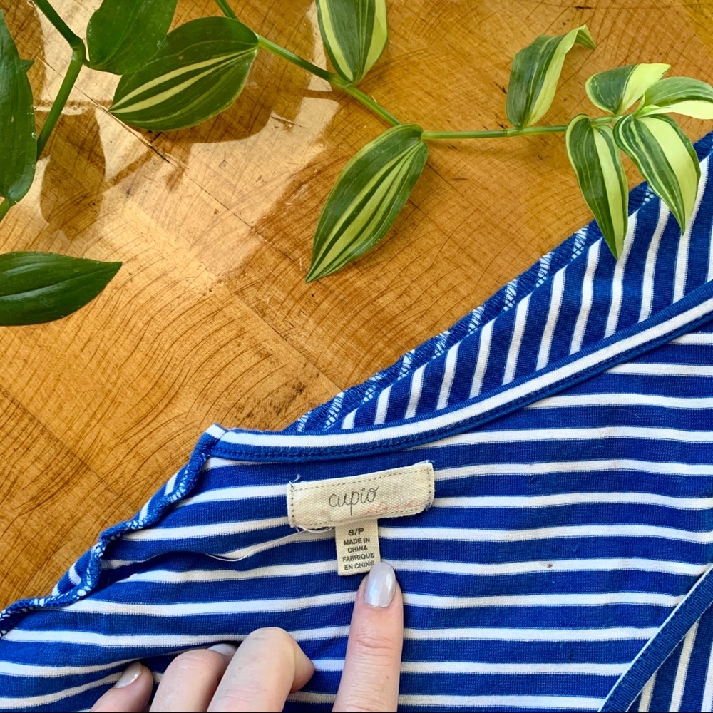 Soft Blue Striped Dress - Picture 4 of 13